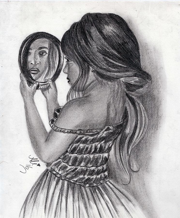 Girl Looking In Mirror Drawing at Explore