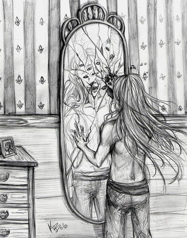Anorexia Mirror Drawing