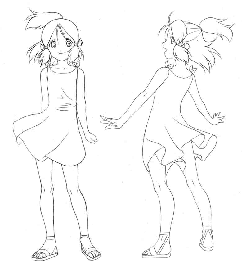 780x847 Anime Drawing Model Deve Drawing - Girl Model Drawing