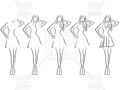 400x300 Sequence Of Hand Drawing Beautiful Young Women - Girl Model Drawing