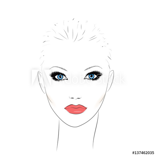 500x500 Stylish Original Portrait With Beautiful Young Attractive Girl - Girl Model Drawing