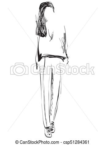 342x470 Beautiful Young Girl Model For Design Fashion, Style, Beauty - Girl Model Drawing