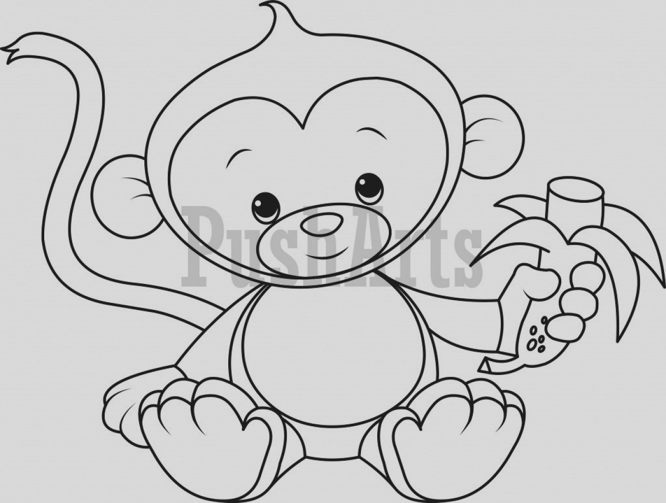 1310x990 Monkey Drawing Baby Girl For Free Download - Girl Monkey Drawing
