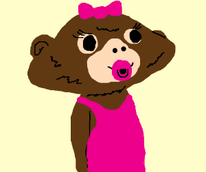 300x250 Little Baby Girl Monkey Drawing - Girl Monkey Drawing