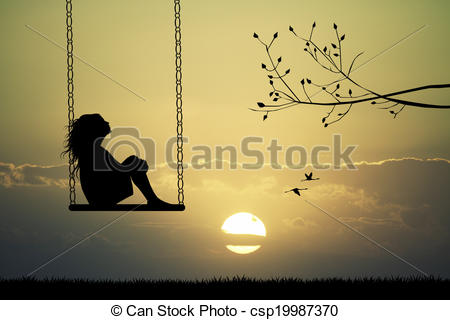 450x320 Girl On Swing - Girl On Swing Drawing