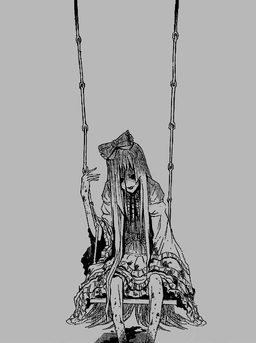 500x670 Disturbing Drawing Of A Girl On A Swing - Girl On Swing Drawing