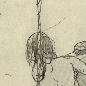 300x300 Drawing, Two Girls In A Swing, Images Objects - Girl On Swing Drawing