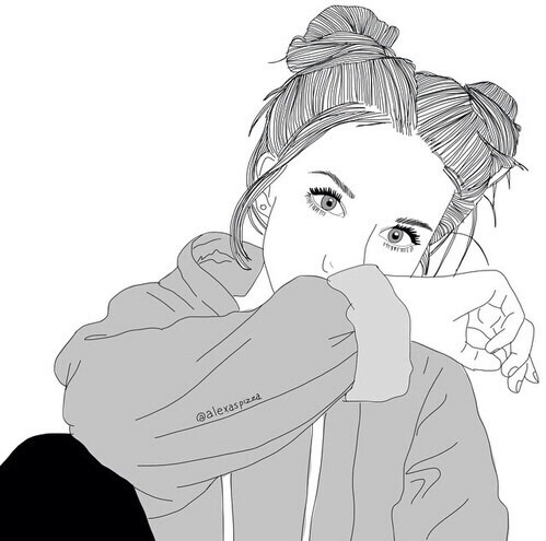 499x495 Outline Images - Girl Outline Drawing