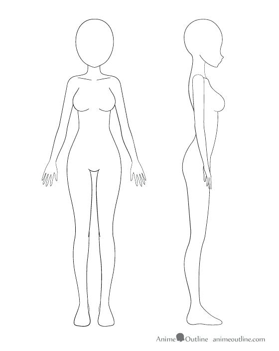 560x705 Playboy Girl Template Drawing Anime Basic Body - Girl Outline Drawing