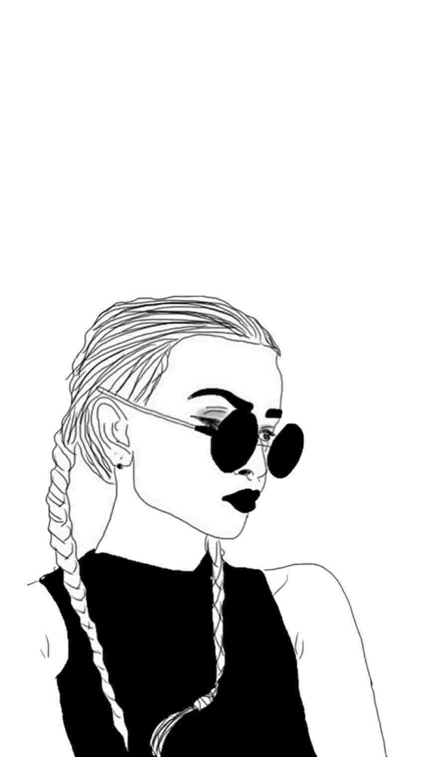 853x1517 Rhcom S Draw Tumblr Girl Outline Drawing - Girl Outline Drawing