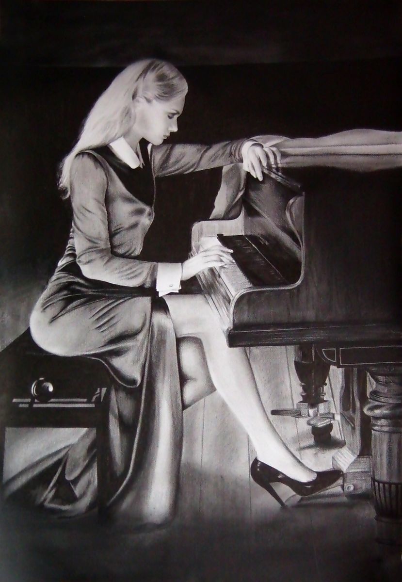 829x1200 See Emily Play Drawing - Girl Playing Piano Drawing