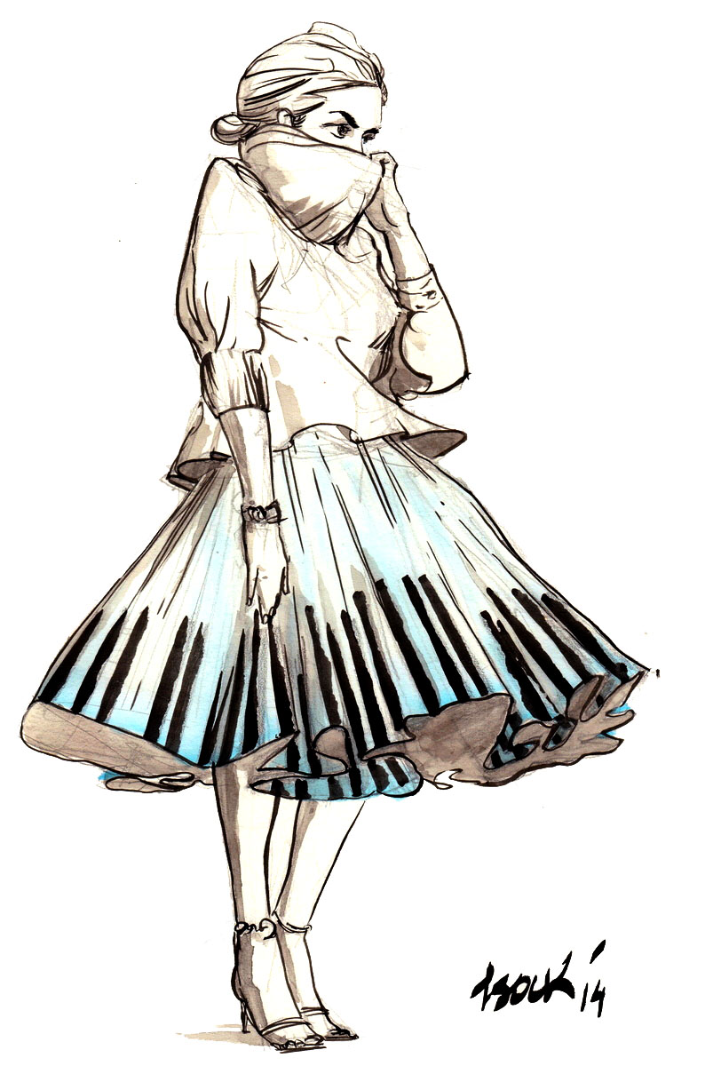 803x1200 Piano I Wished I Could Draw - Girl Playing Piano Drawing