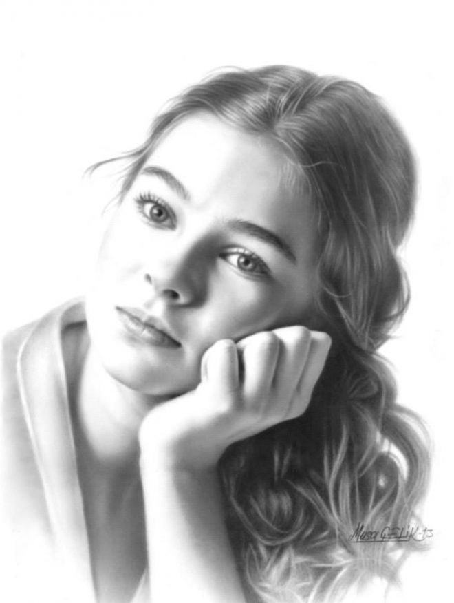 660x876 Cute Girl Portrait Drawing Musa Celik Art Inspiration - Girl Portrait Drawing