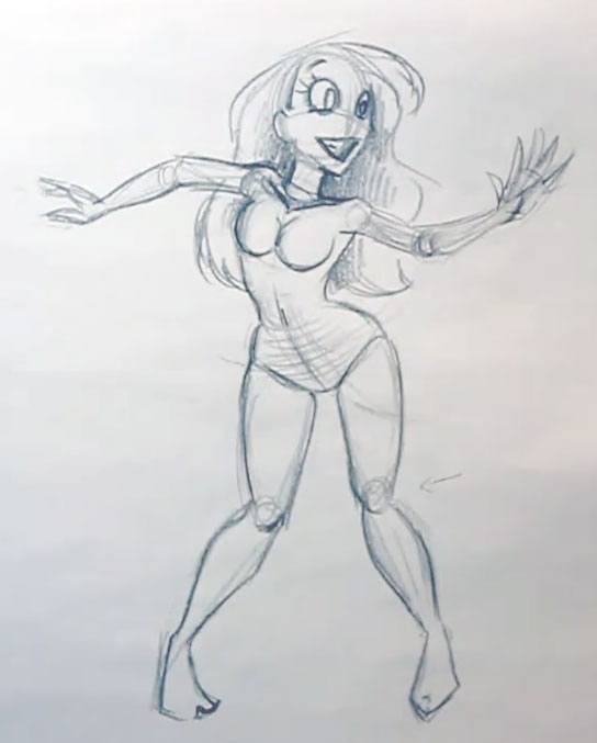 544x677 Draw A Cartoon Girl With A Dynamic Pose - Girl Poses Drawing