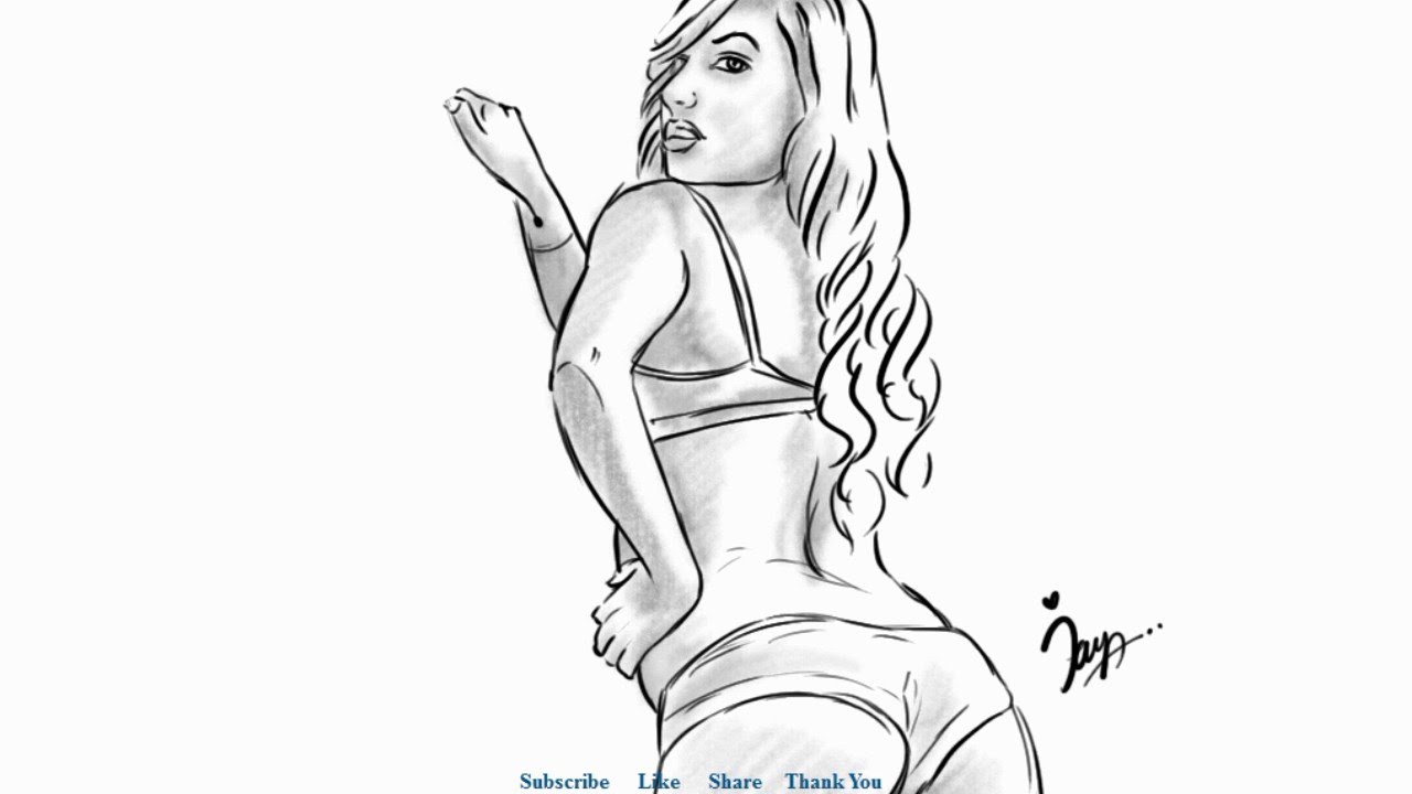1280x720 Beautiful Girl Anatomy Pose Drawing How To Draw - Girl Poses Drawing