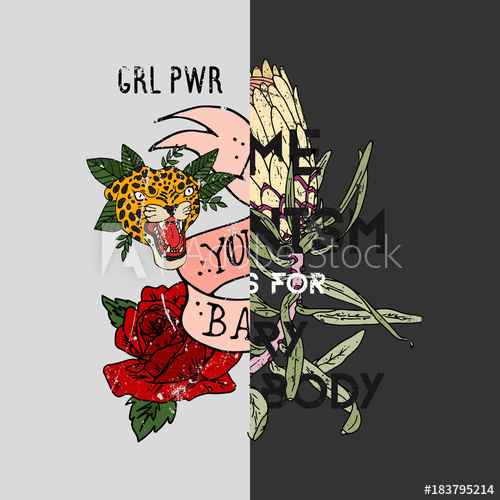 500x500 girl power, femenism every boby flower girl power, not your babe - Girl Power Drawing