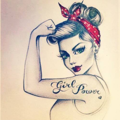 500x500 Image About Girl In Draw - Girl Power Drawing