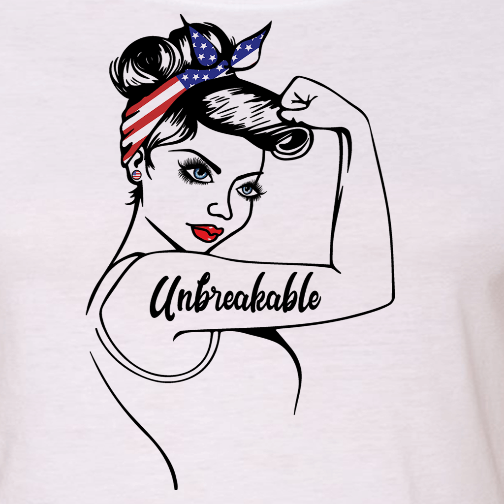 1024x1024 unbreakable patriotic girl power athletic graphic shirt - Girl Power Drawing