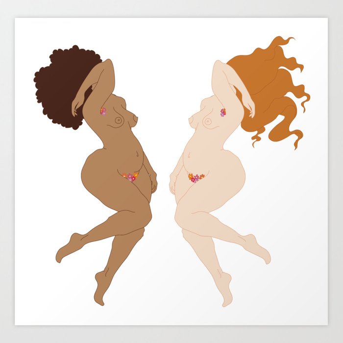 700x700 Digita Illustration Drawing Girl Power Body Positive Art Print - Girl Power Drawing