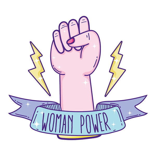 600x600 Girl Power Cartoons Art Print - Girl Power Drawing