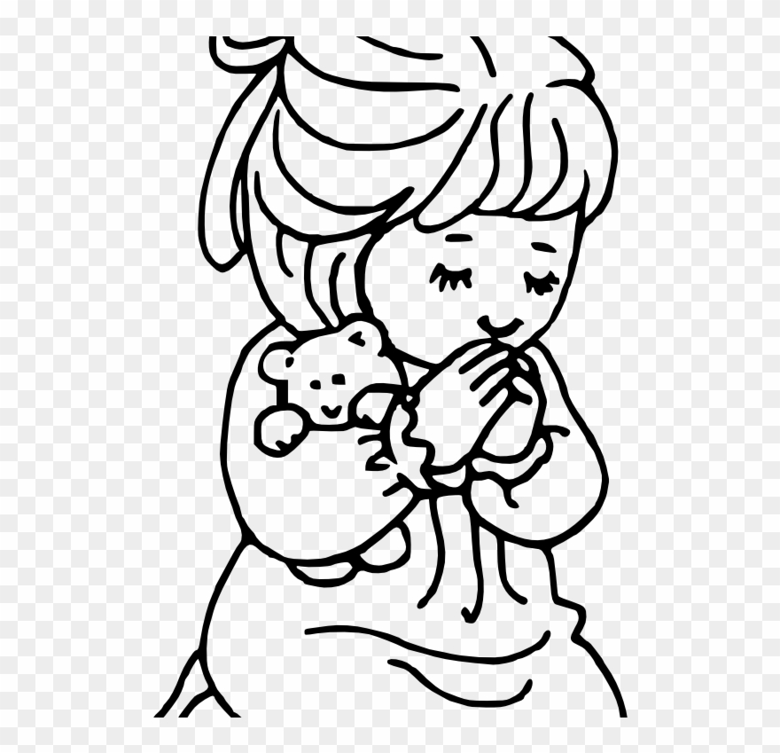 880x849 Clip Art Freeuse Praying Hands Child Clip Art Transprent - Girl Praying Drawing