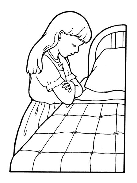447x596 A Picture Of A Girl Praying - Girl Praying Drawing