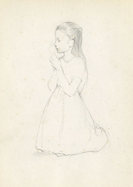 429x600 Prints Of Pencil Sketch Of Girl Praying Pencil Sketch Of A Girl - Girl Praying Drawing