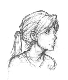 236x277 Drawing Of A Girl Profile Girl Side View Sketch - Girl Profile Drawing