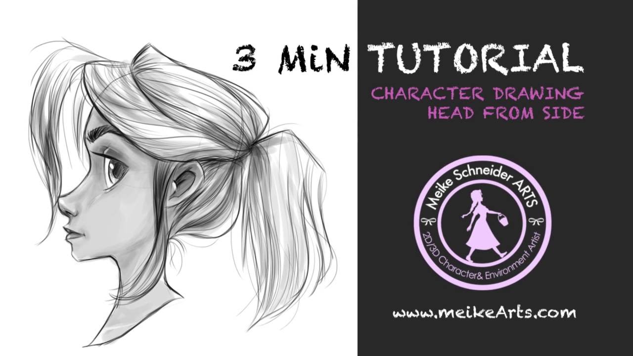 1280x720 Min Tutorial - Girl Profile Drawing