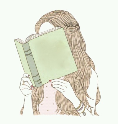 400x420 Forever Read Books Via Tumblr On We Heart It - Girl Reading A Book Drawing