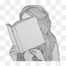 260x260 Girl Reading A Book Png, Vectors, And Clipart For Free - Girl Reading A Book Drawing