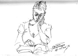 300x215 Girl Reading Book Drawings Fine Art America - Girl Reading A Book Drawing