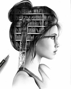 235x294 Girl Reading Book Drawing Art, Art - Girl Reading A Book Drawing