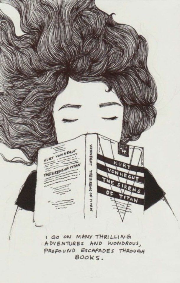 610x959 Books, Draw, Drawings, Loveit, Read, Tumblr Book Lover's Dream - Girl Reading A Book Drawing