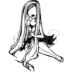 300x300 Girl Reading A Book Clipart Royalty Free Clipart - Girl Reading A Book Drawing