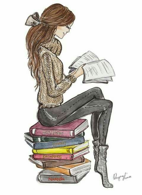 480x656 everything bookish girl reading book, book - Girl Reading A Book Drawing