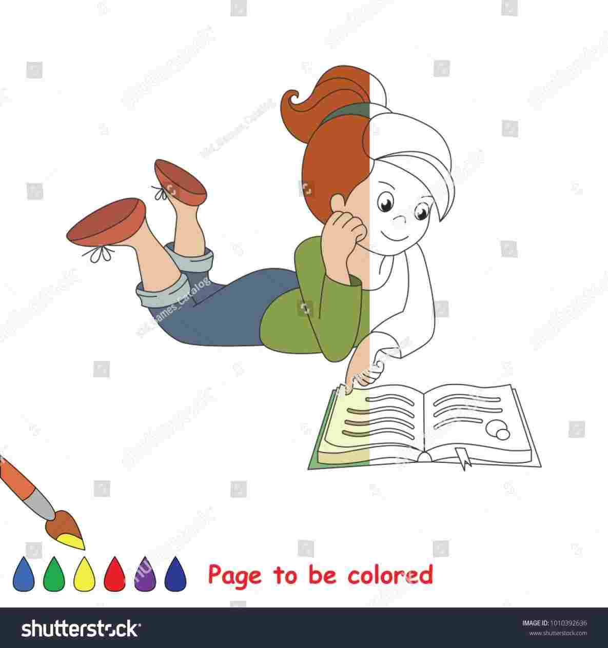 1185x1264 A Girl Reading Book - Girl Reading Book Drawing