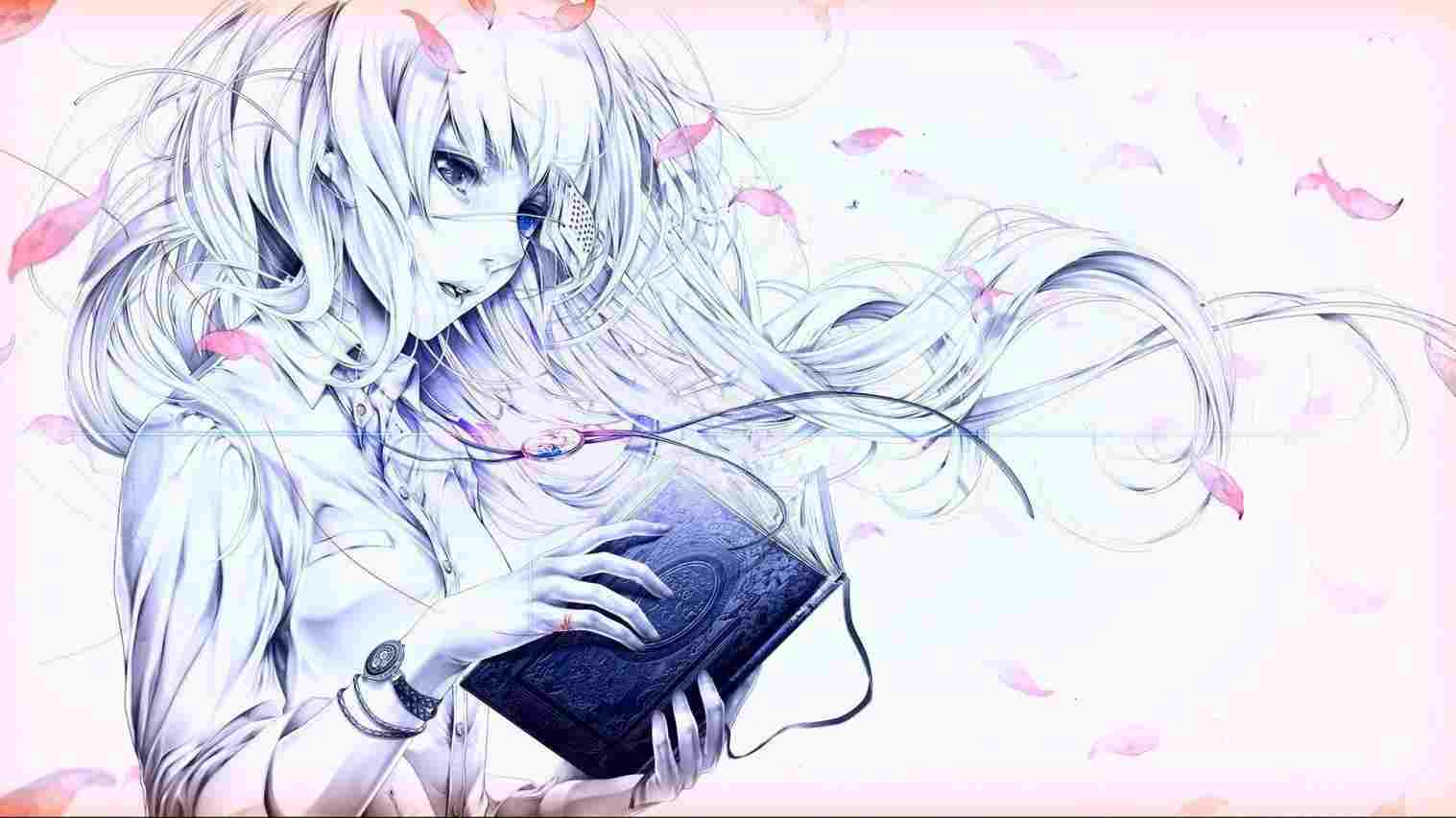 1517x853 Toi Anime And Rhcom Here Is My Of Yuri - Girl Reading Book Drawing