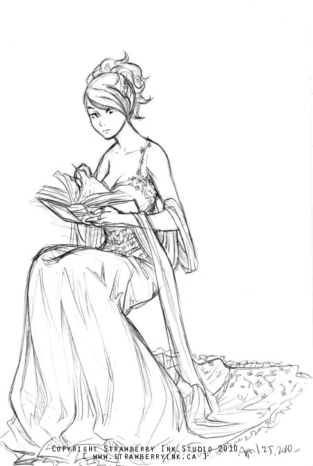 453x675 Anime Girl Reading A Book Drawing - Girl Reading Book Drawing