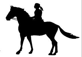 287x198 horse decals, horse stickers graphics for horse stuff - Girl Riding Horse Drawing