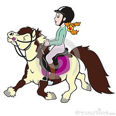 Girl Riding Horse Drawing at PaintingValley.com | Explore collection of ...