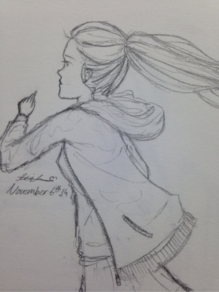 320x427 Simple Drawing Of Girl Running Donor Sibling Registry - Girl Running Drawing