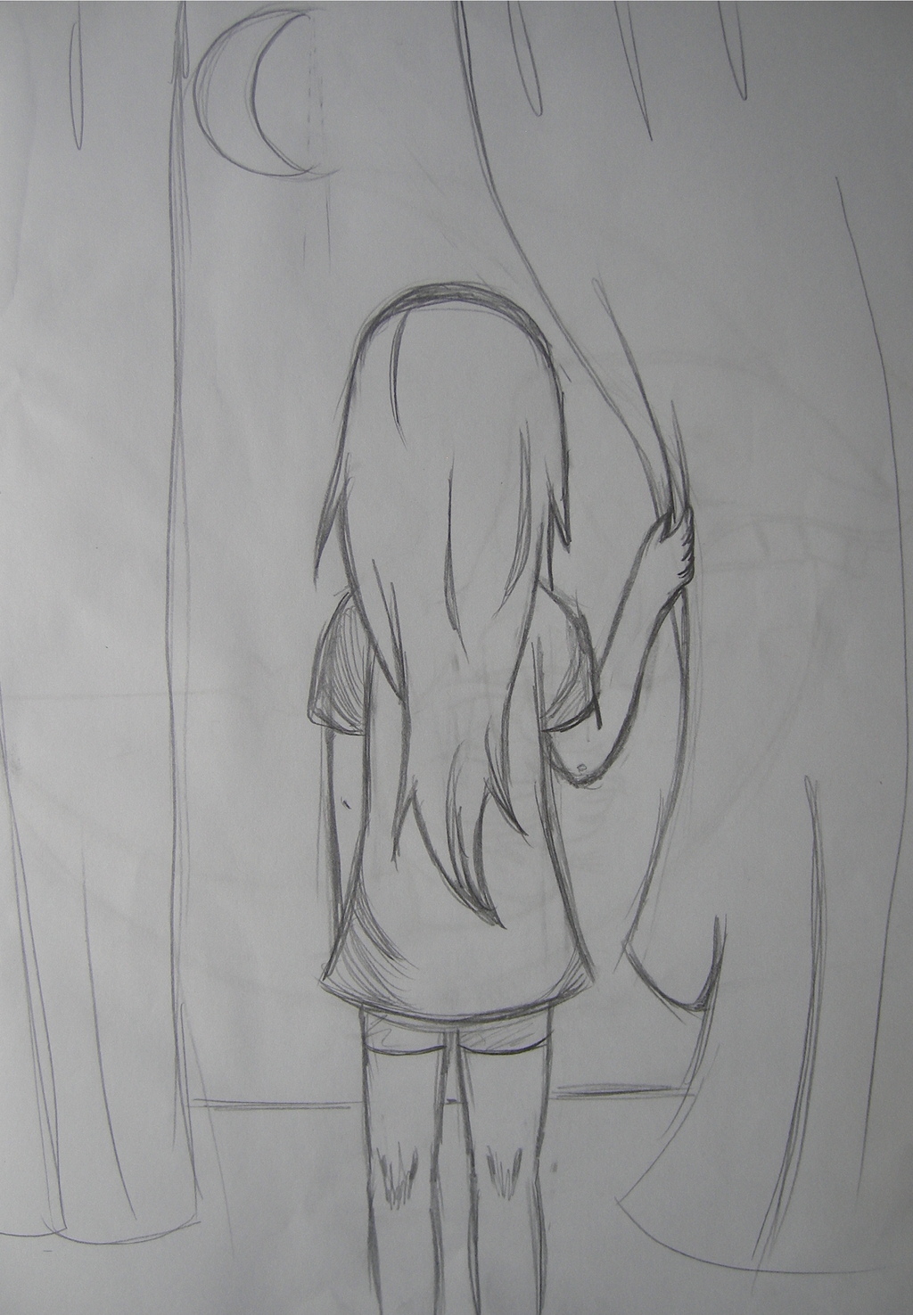 Sad Drawings In Pencil : Sad Drawing Girl Drawings Easy Pencil Draw ...