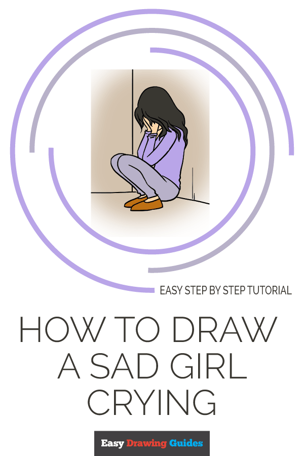 600x900 How To Draw A Sad Girl Crying - Girl Sad Drawing