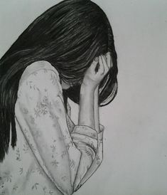 Girl Sad Drawing at PaintingValley.com | Explore collection of Girl Sad ...