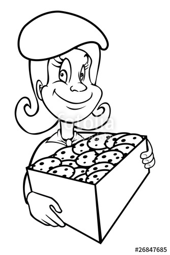 334x500 girl scout cookies stock image and royalty free vector - Girl Scout Cookie Drawing