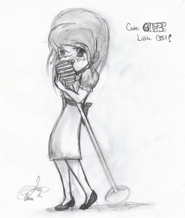 Girl Singing Drawing