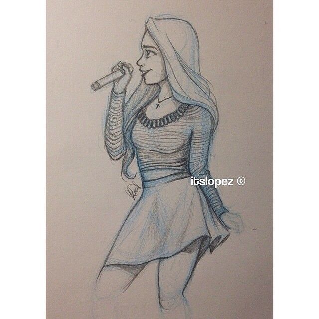 640x640 Laia Websta Amazing Artwork Drawings, Art Drawings - Girl Singing Drawing