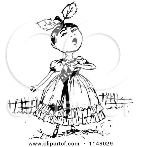 450x470 singing girl - Girl Singing Drawing