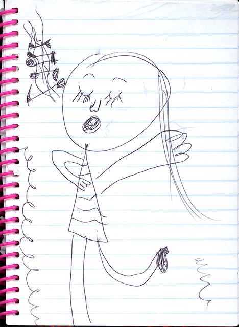 468x639 ava thursday girl singing found in a little notebook - Girl Singing Drawing